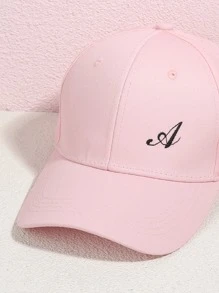 Letter Embroidered Baseball Cap - Pink - View 2