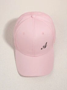 Letter Embroidered Baseball Cap - Pink - View 3