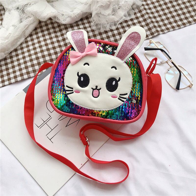 

Cartoon Rabbit Sequin Crossbody Bag, Multicolor