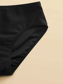 Tween Girl Color Block Bikini Set Summer Beach - Black and White - View 4