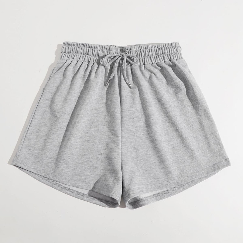 

Solid Drawstring Shorts, Light grey
