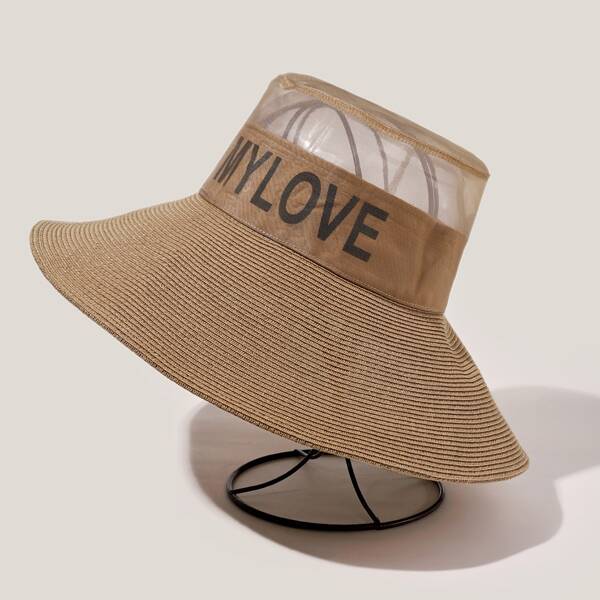 

Letter Graphic Sun Hat, Khaki