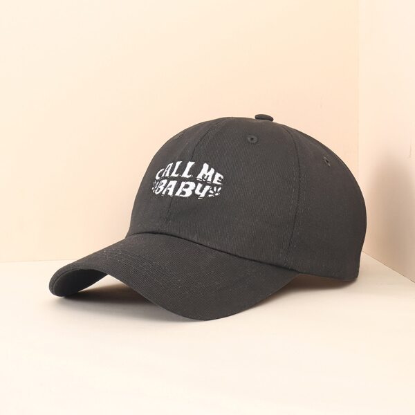 

Men Letter Graphic Baseball Cap, Black
