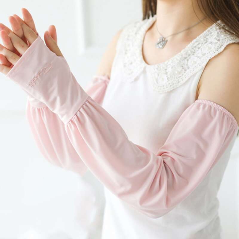 

Plain Long Gloves, Baby pink