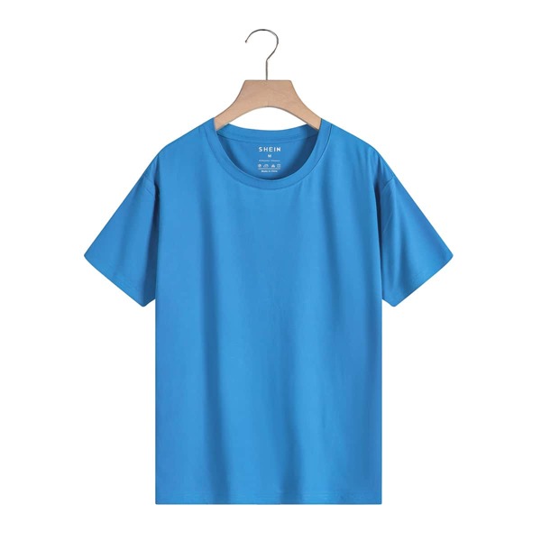 

Solid Crew Neck Tee, Blue