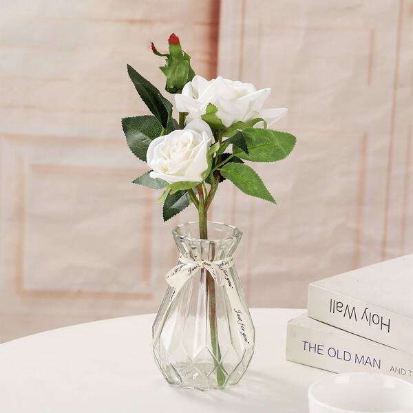 

1branch Artificial Rose, White