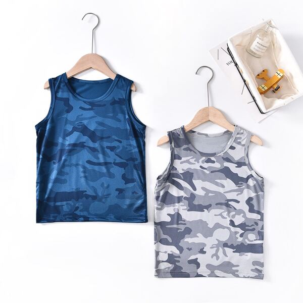 

Boys 2 Pack Camo Tank Top, Multicolor