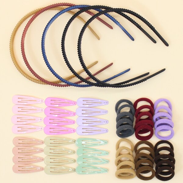 

Toddler Girls Plain Hair Accessory Set, Multicolor