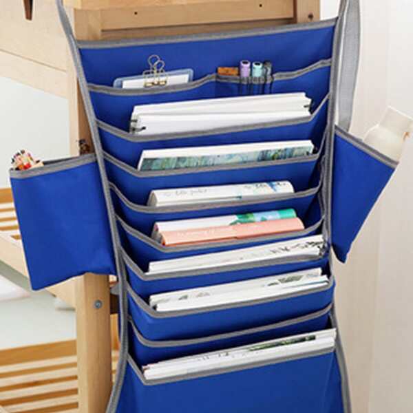 

1pc Desk Hanging Storage Bag, Blue