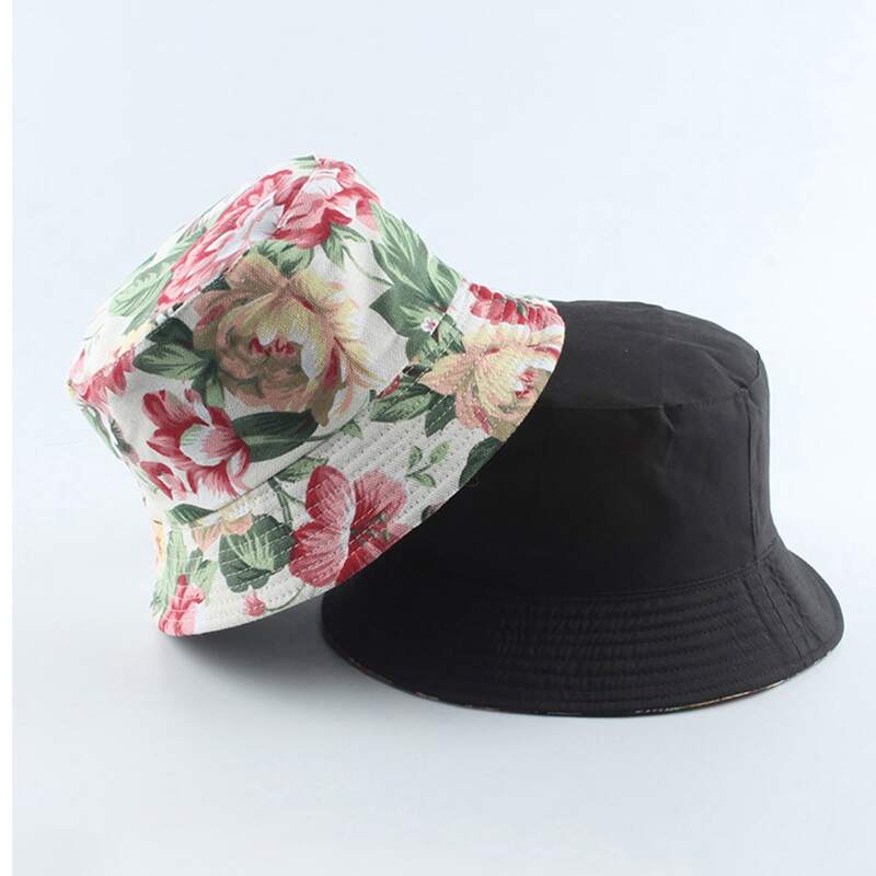 

1pc Random Flower Graphic Reversible Bucket Hat, Multicolor