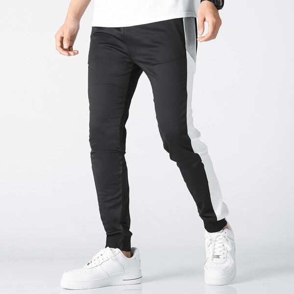 

Men Side Panel Sweatpants, Black