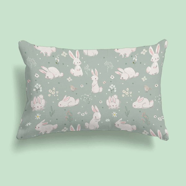 

Kids Rabbit Print Pillowcase Without Filler, Multicolor