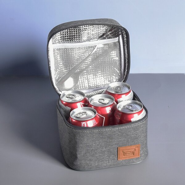 

1pc Insulated Lunch Bag, Grey