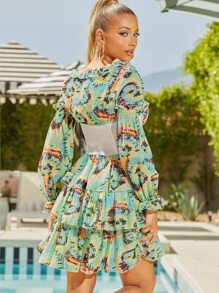 Ji Yeon Lee 紮染水洗繫束腰洋裝