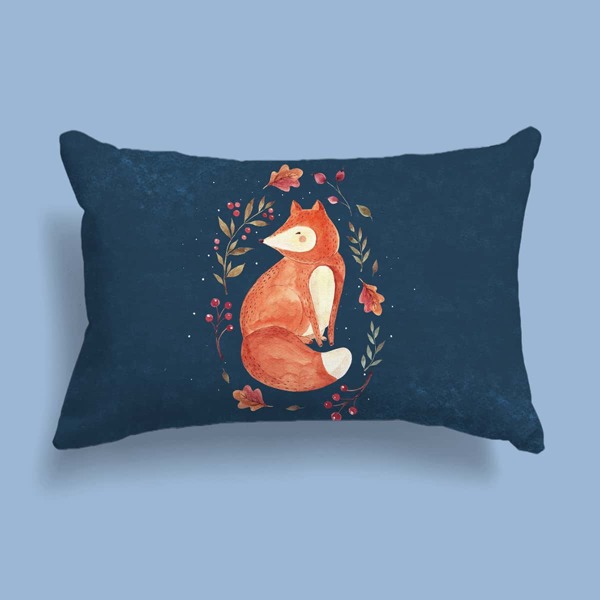 

Kids Fox Print Pillowcase Without Filler, Multicolor