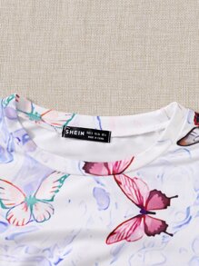 SHEIN Unity Camisetas Cordón Animal Bohemio - Blanco - Ver 3