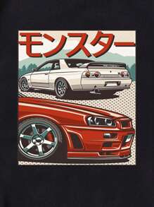 Tops Nam Đồ họa Giải trí - màu đen - Xem 3