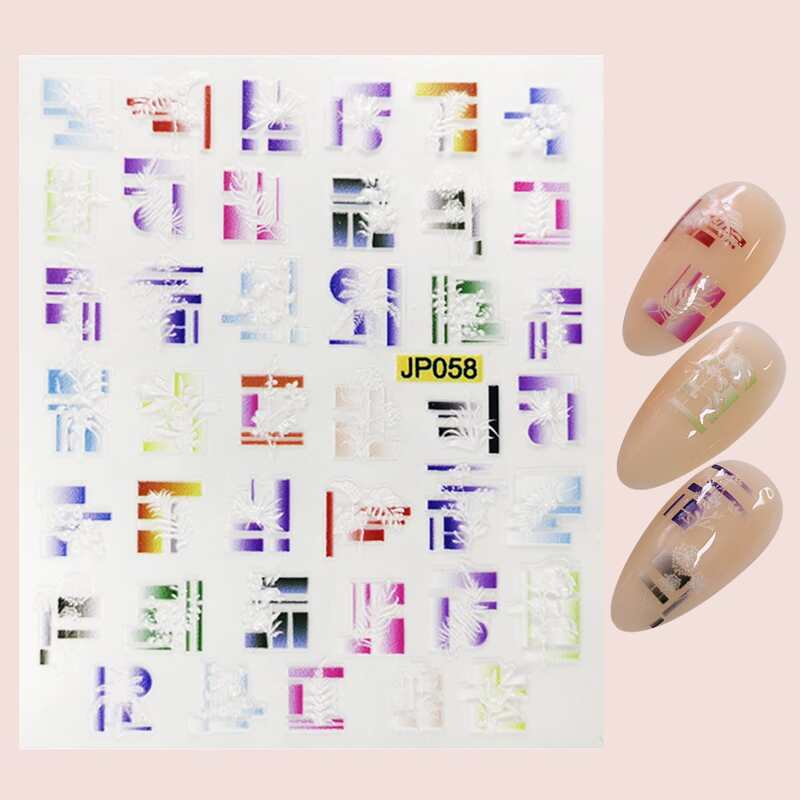 

1sheet Flower Pattern Nail Art Sticker, Multicolor
