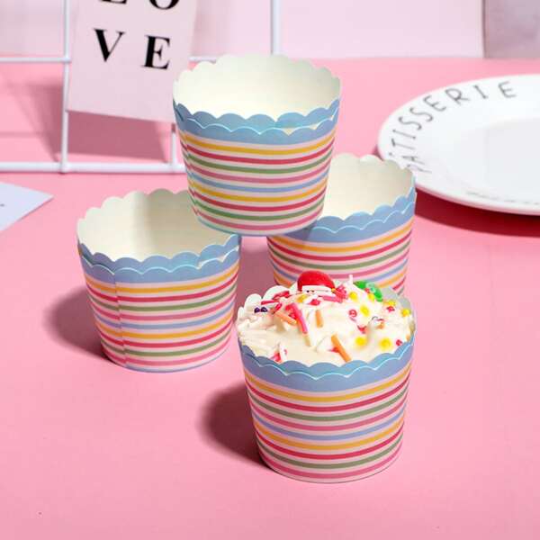 

50pcs Cupcake Paper Cup, Multicolor