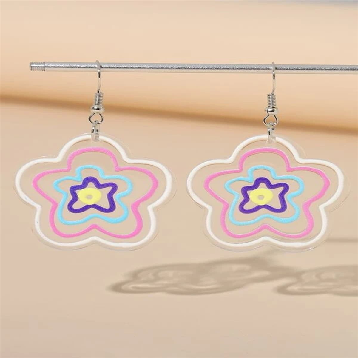 

Floral Charm Drop Earrings, Multicolor