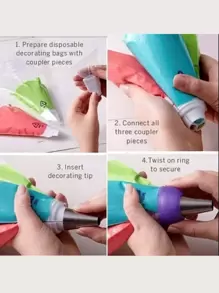1pc Pastry Bag Nozzle Converter - Purple - View 3