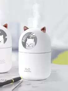 1入組USB貓咪加濕器燈 - 白色 - 查看 1