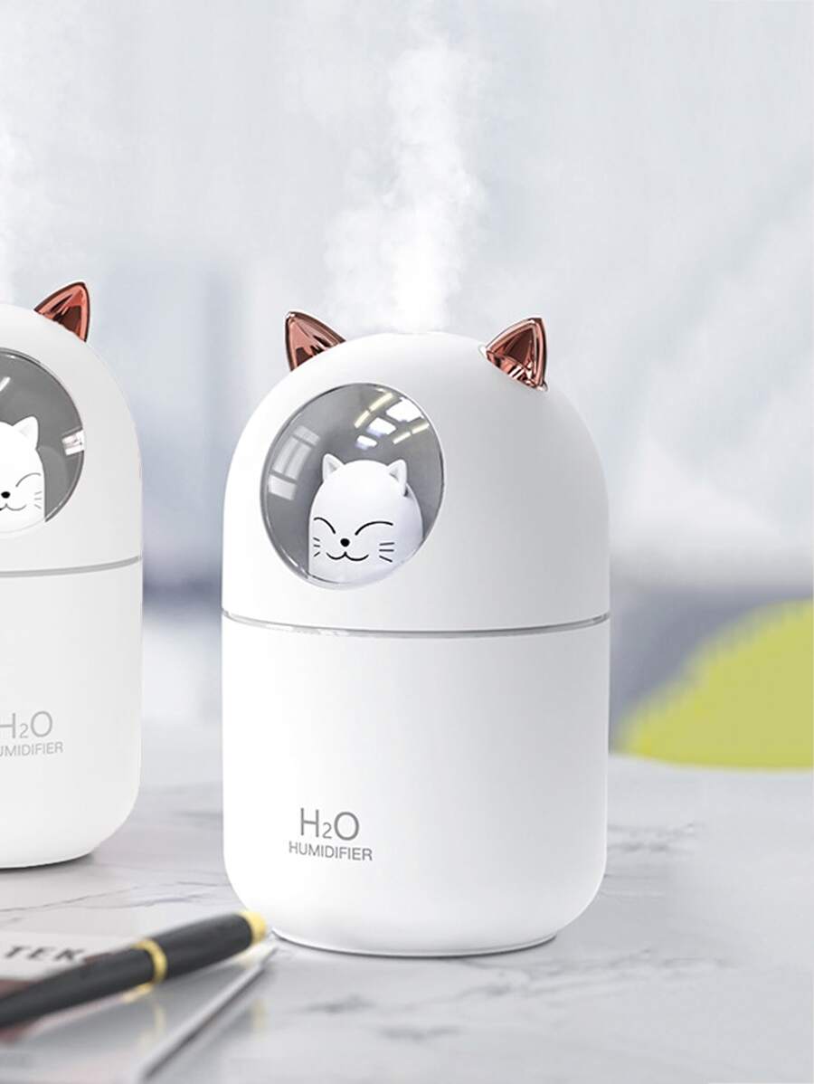 1入組USB貓咪加濕器燈 - 白色 - 查看 1