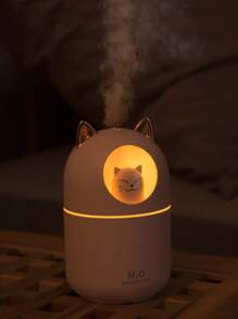 1入組USB貓咪加濕器燈 - 白色 - 查看 2