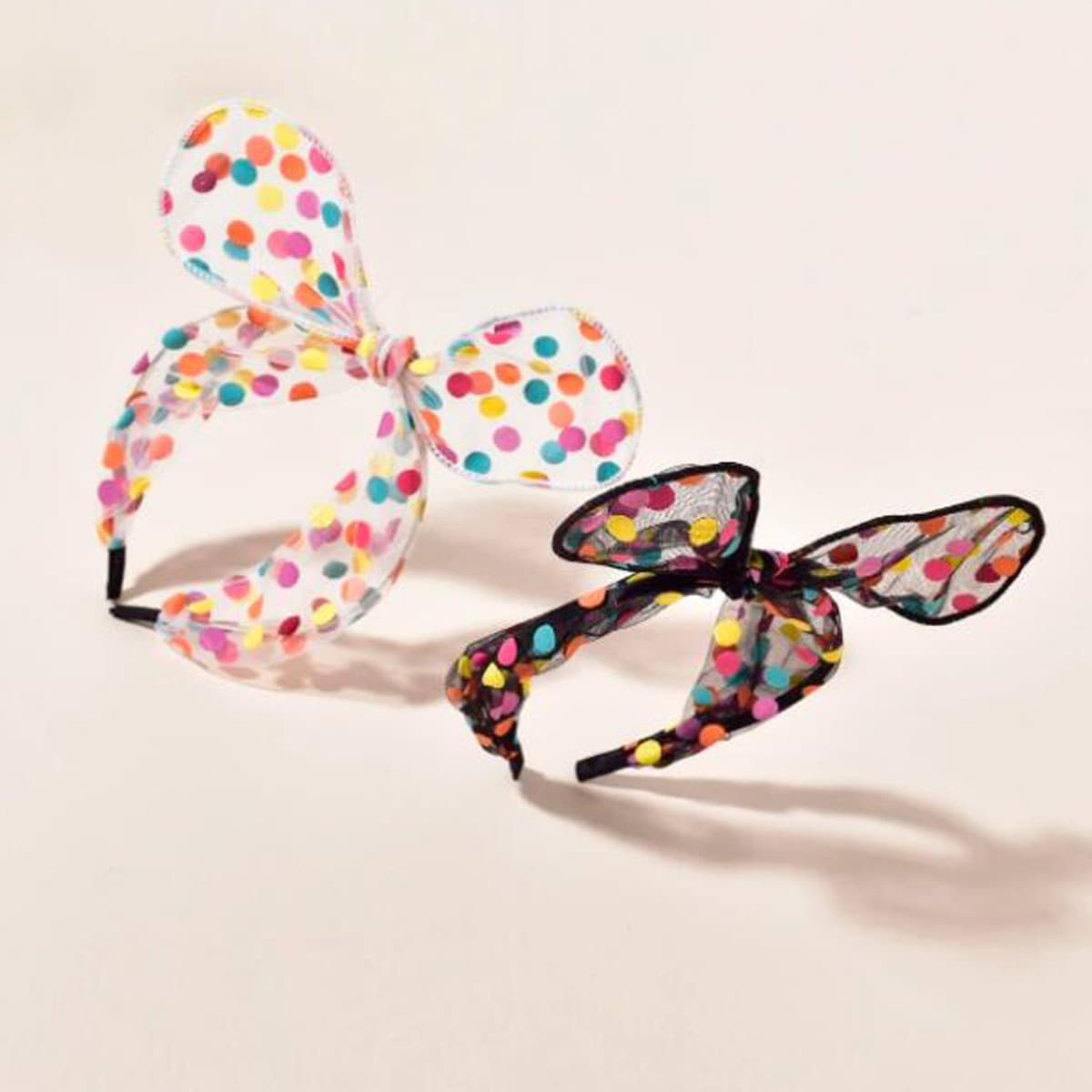 

2pcs Polka Dot Headband, Multicolor