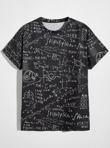 Tops de hombres Gráfico Casual - Negro - Ver 1