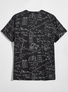 Tops de hombres Gráfico Casual - Negro - Ver 2