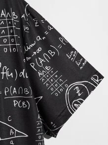 Tops de hombres Gráfico Casual - Negro - Ver 3