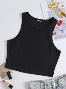 3 piezas set top tank corto de cuello redondo - Multicolor - Ver 4