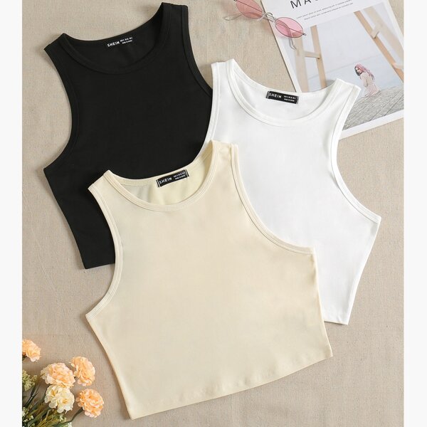 

3pack Solid Tank Top, Multicolor