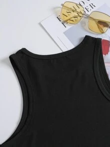 3 piezas set top tank corto de cuello redondo - Multicolor - Ver 7