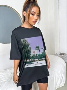 Áo thun Đồ họa Giải trí - màu đen - Xem 5