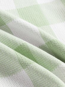 格紋圖案針織上衣