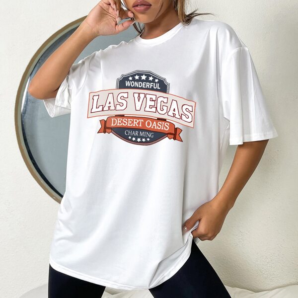 

Letter Graphic Longline Oversized Tee, White