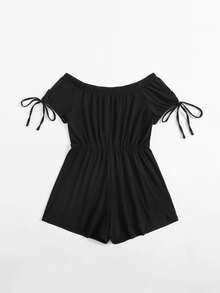 Mono de puño con nudo de hombros descubiertos - Negro - Ver 3