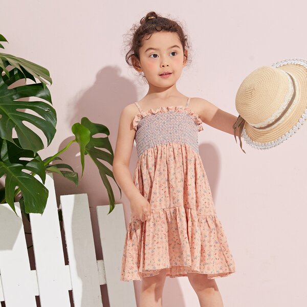 

Toddler Girls Ditsy Floral Shirred Dress, Multicolor