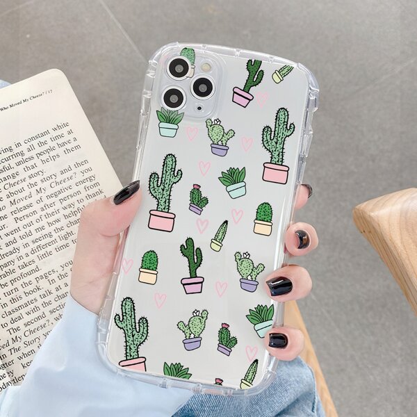

Plants Pattern Phone Case, Clear