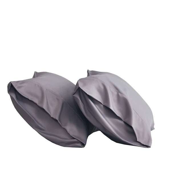 

1pair Solid Color Pillowcase Without Filler, Grey