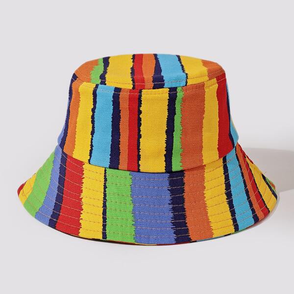 

Color Block Bucket Hat, Multicolor