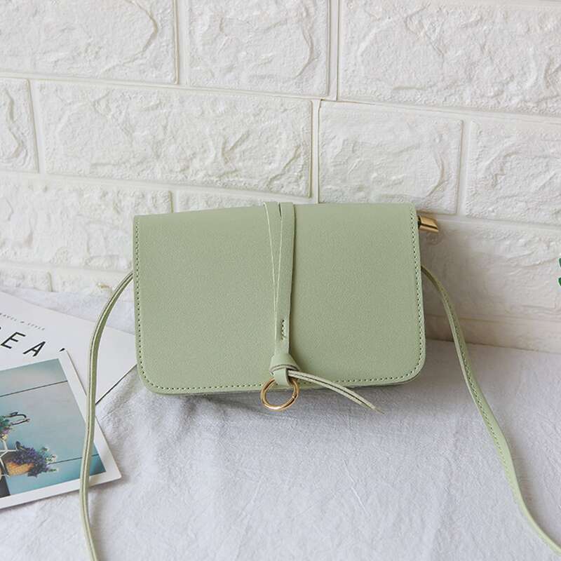 

Solid Ring Crossbody Bag, Mint green