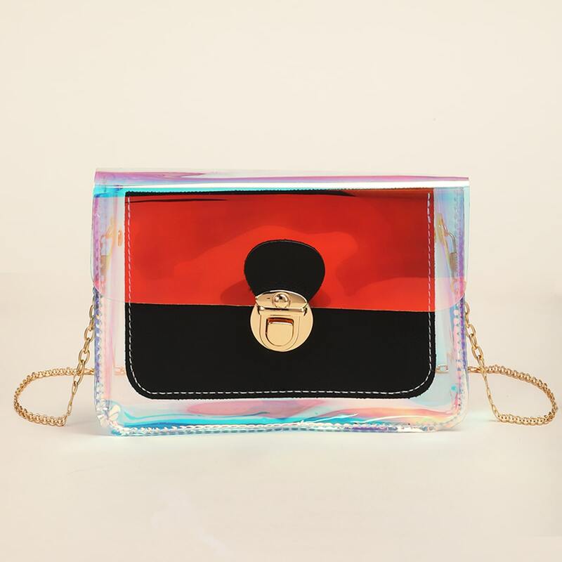 

Colorblock Holographic Crossbody Bag, Multicolor