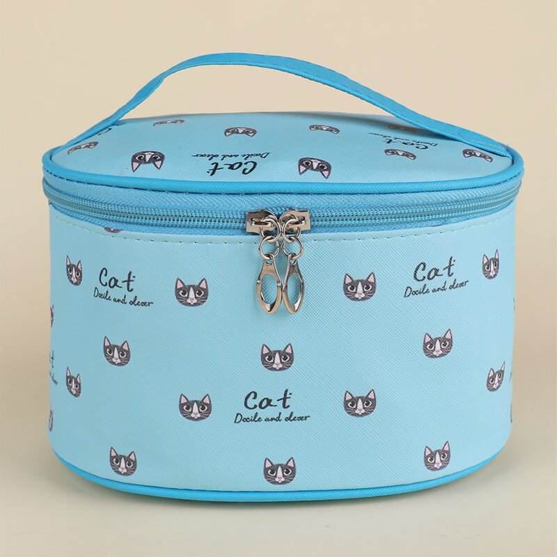 

Cartoon Cat Makeup Bag, Baby blue