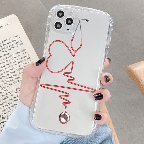 

Stethoscope Print Phone Case, Clear