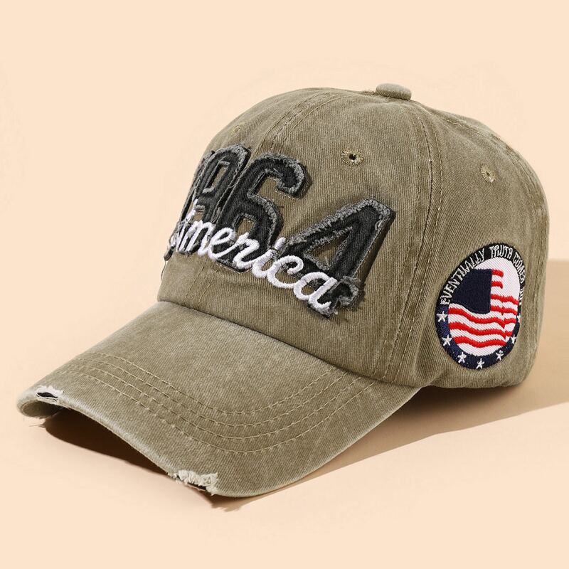 

Guys Letter Embroidered Baseball Cap, Army green