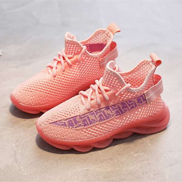 

Toddler Girls Breathable Knit Sneakers, Pink