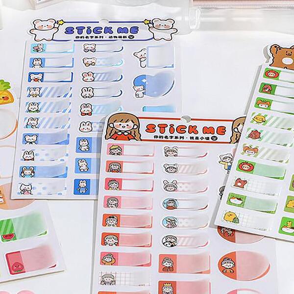 

2sheets Cartoon Graphic Random Sticker, Multicolor